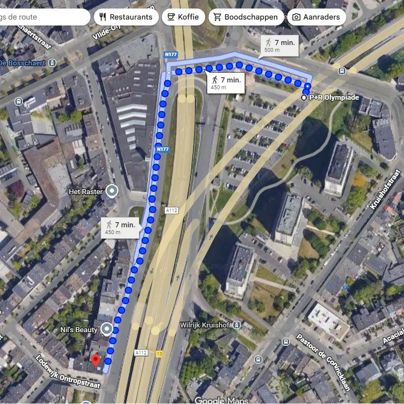 Parking Olympiade (450 m)